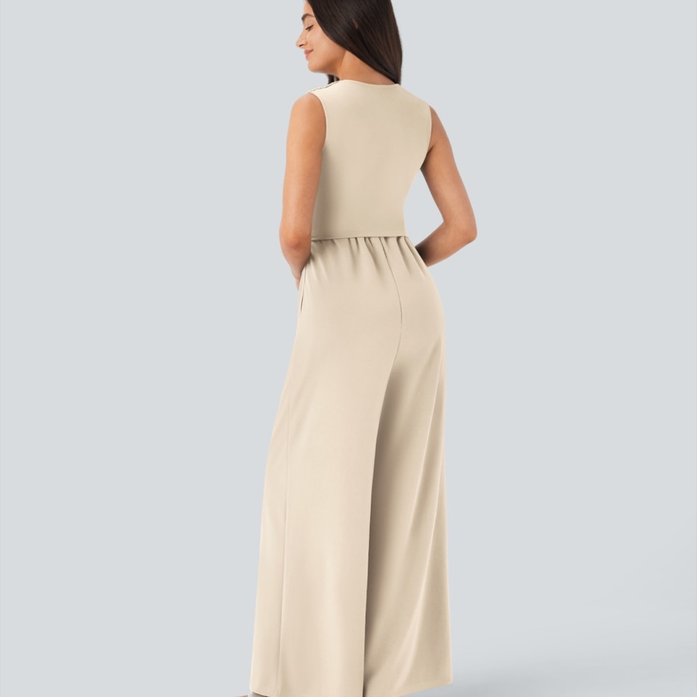 HALARA Cream Jumpsuit - Picture 2 of 8